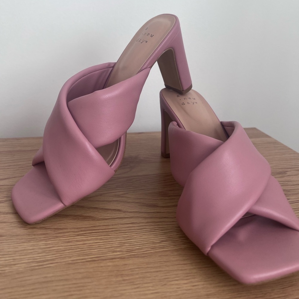 A New Day Clementine Heeled Sandals Mauve Size 8.5 - Picture 4 of 5